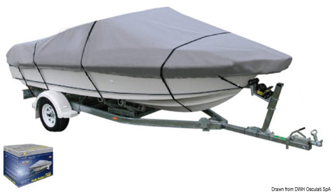 Oceansouth universalt trailerbart bådovertræk til båd 5,4–6,4 m × maks. 2,6 m, grå