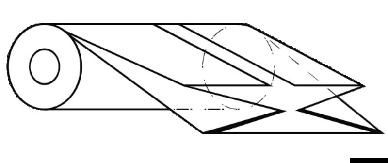 Hvid UV-bestandig PE-krympefolie, 0,20 mm, 6 × 50 m, bælgfoldet