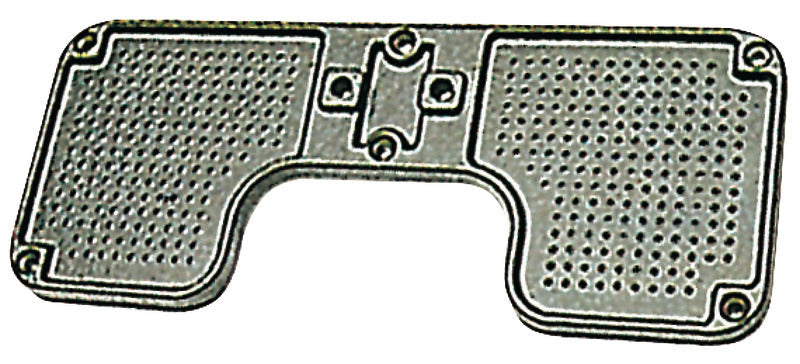 Agterspejl-beskyttelsesplade i sortlakeret anodiseret aluminium, 260 × 110 mm