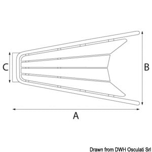 Dolphin striker AISI 316/teak med 2-trins stige