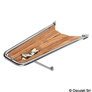 Dolphin striker AISI 316/teak med kipbar rulle Ø32 mm Osculati