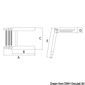 3-trins teleskopisk badestige Osculati