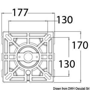 Osculati WAVERIDER sokkel med støddæmper 340/450 mm