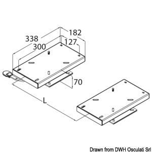 Dobbelt glideskinne i anodiseret aluminium Osculati