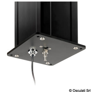 Osculati treleddet elektrisk bordelev 24 V sort