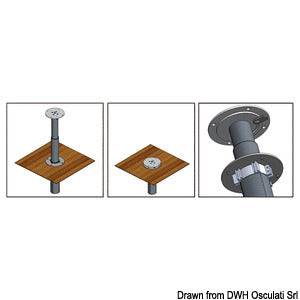 Noval foldbar bordstøtte 2-trins 12V 90° roterbar