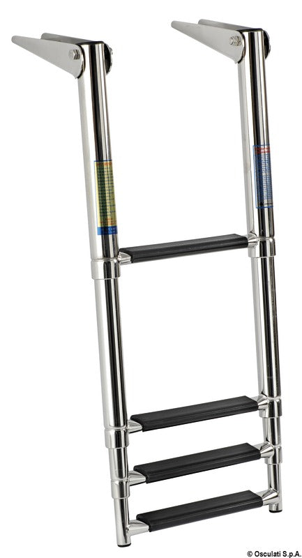 Osculati teleskopisk stige AISI 316 sort 4 trin