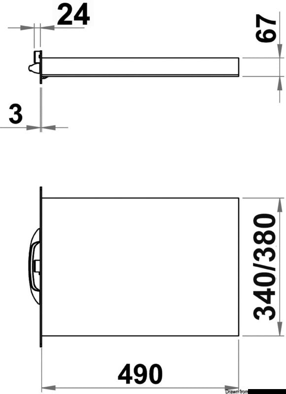 Douglas marine 4-trins teleskopstige XL med håndliste