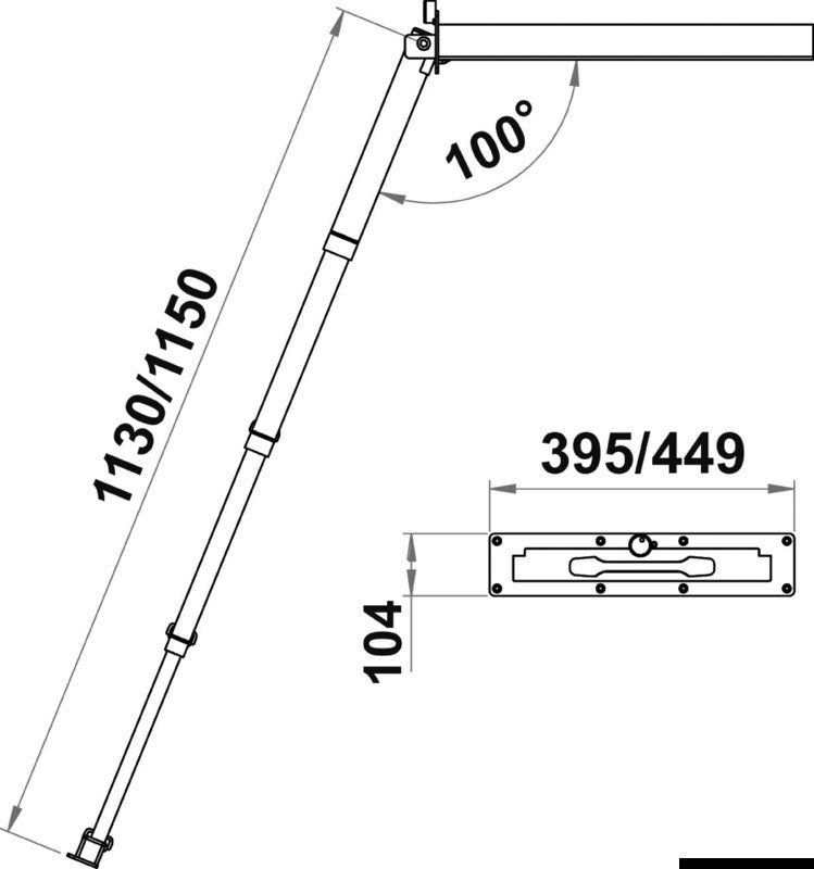 Douglas marine 4-trins teleskopstige XL med håndliste