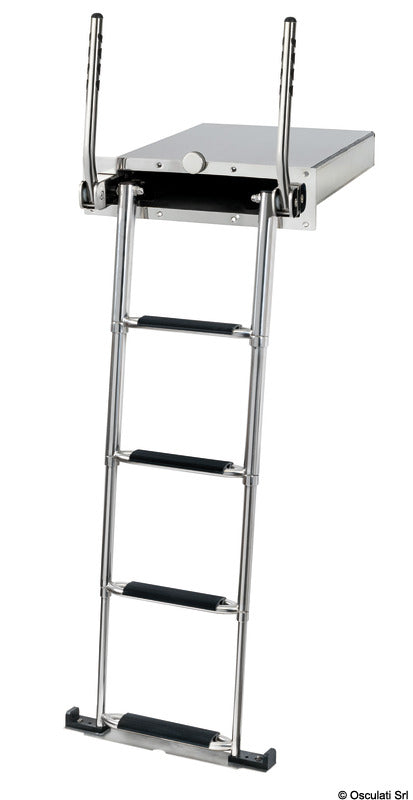 Douglas marine 4-trins teleskopisk indbygningsstige AISI316 EasyUp