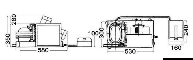 Climma Compact marinklimaanlæg A 220 V, 9.000 BTU/h
