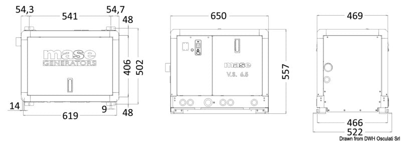 MASE VS 8.5 lydisoleret variabelhastigheds marine dieselgenerator