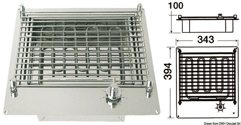 Compact elektrisk grill Techimpex