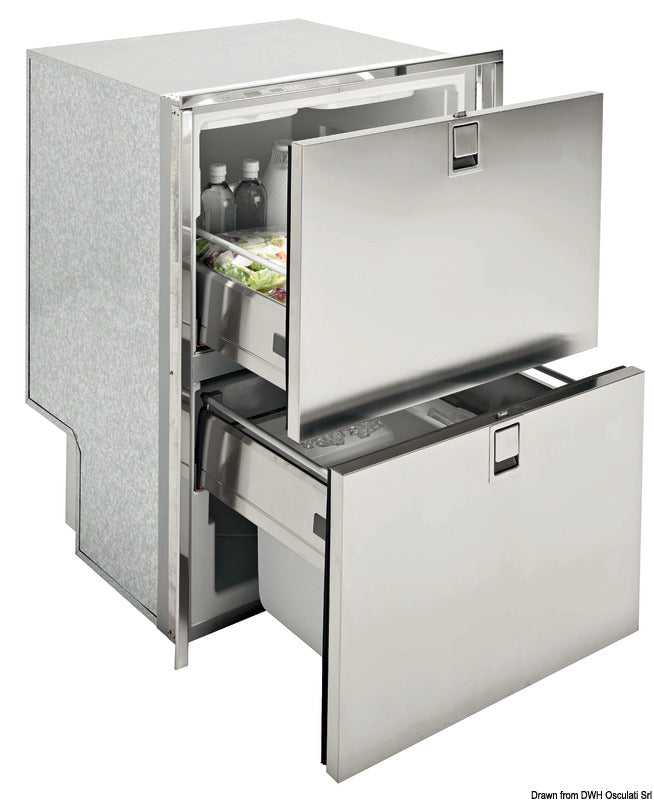 DR160 SS køle-/fryseskab, 95+65 L, 12/24 V, 625x545x865 mm