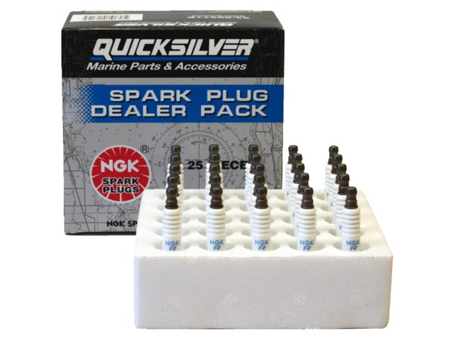 Quicksilver NGK BR6FS tændrør i værkstedspakke med 25 stk.