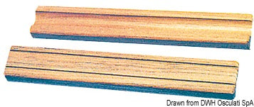 ARC Marine teaktrin til rør, 305 × 45 × 22 mm, Ø25 mm