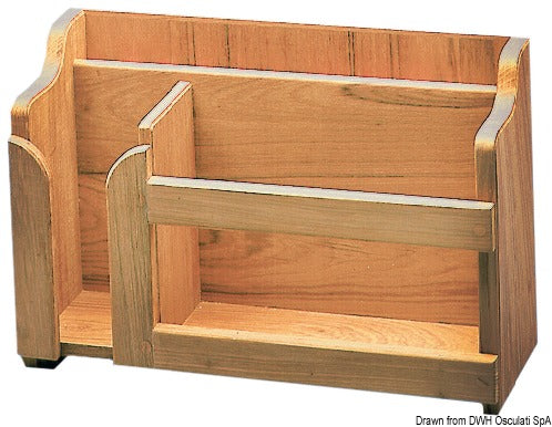 ARC tallerkenstativ i teak 395 × 152 × 282 mm