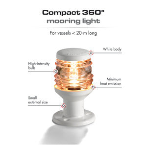 Osculati Utility 88 sort/360° ankerlanterne