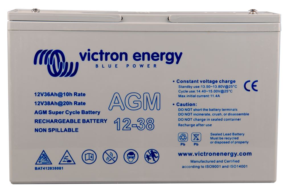 Victron AGM Super Cycle batteri 12V 38Ah M5