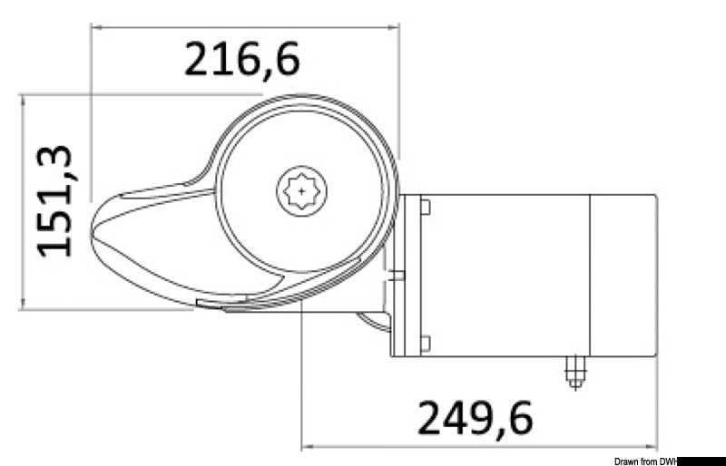 Italwinch Smart Plus ankerspil 1000 W 24 V 8 mm med tromle