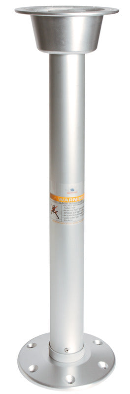Thread Lock bordsøjle i aluminium 689 mm – fast model sølv