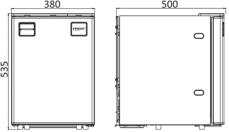 Frigo Clean Touch frontpanel 50L