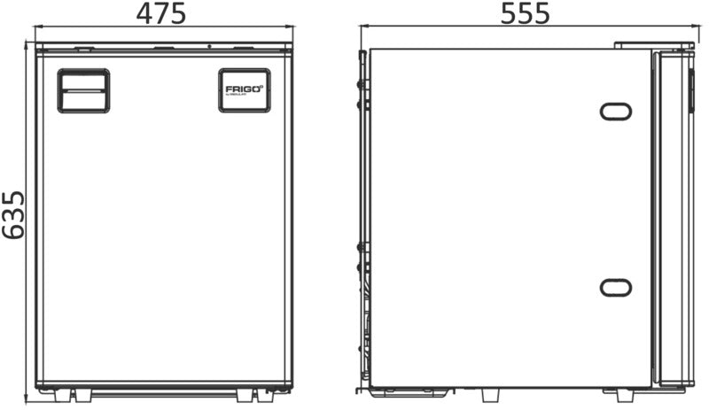 Frigo køleskab Clean Touch frontpanel 85L