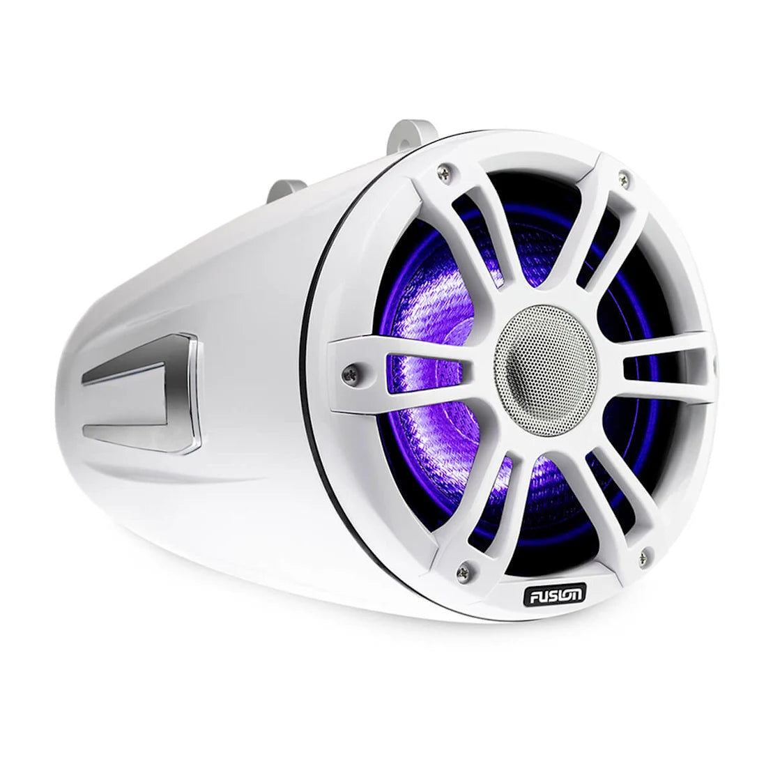 Fusion® Signature Series 3 Wake Tower Marine Speakers, 6.5" 230 Watt Sport White Wake Tower Marine Speakers with CRGBW