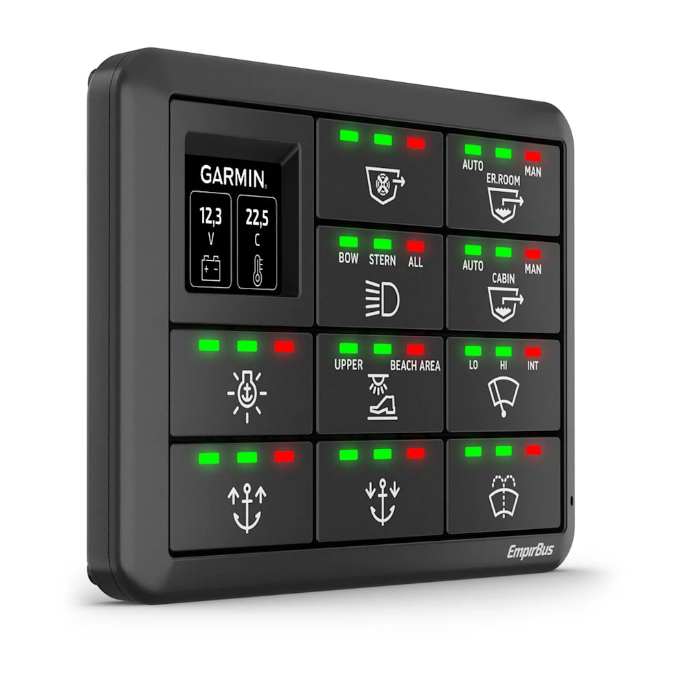 Garmin EmpirBus™ SP8 & SP12 kontakter SP12, vandret med skærm