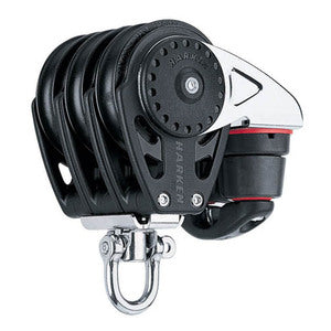 Harken Carbo Blok 57 mm tripel, svirvel, Cam-Cleat