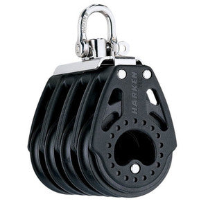 Harken Carbo Blok 75 mm firedobbelt, svirvel
