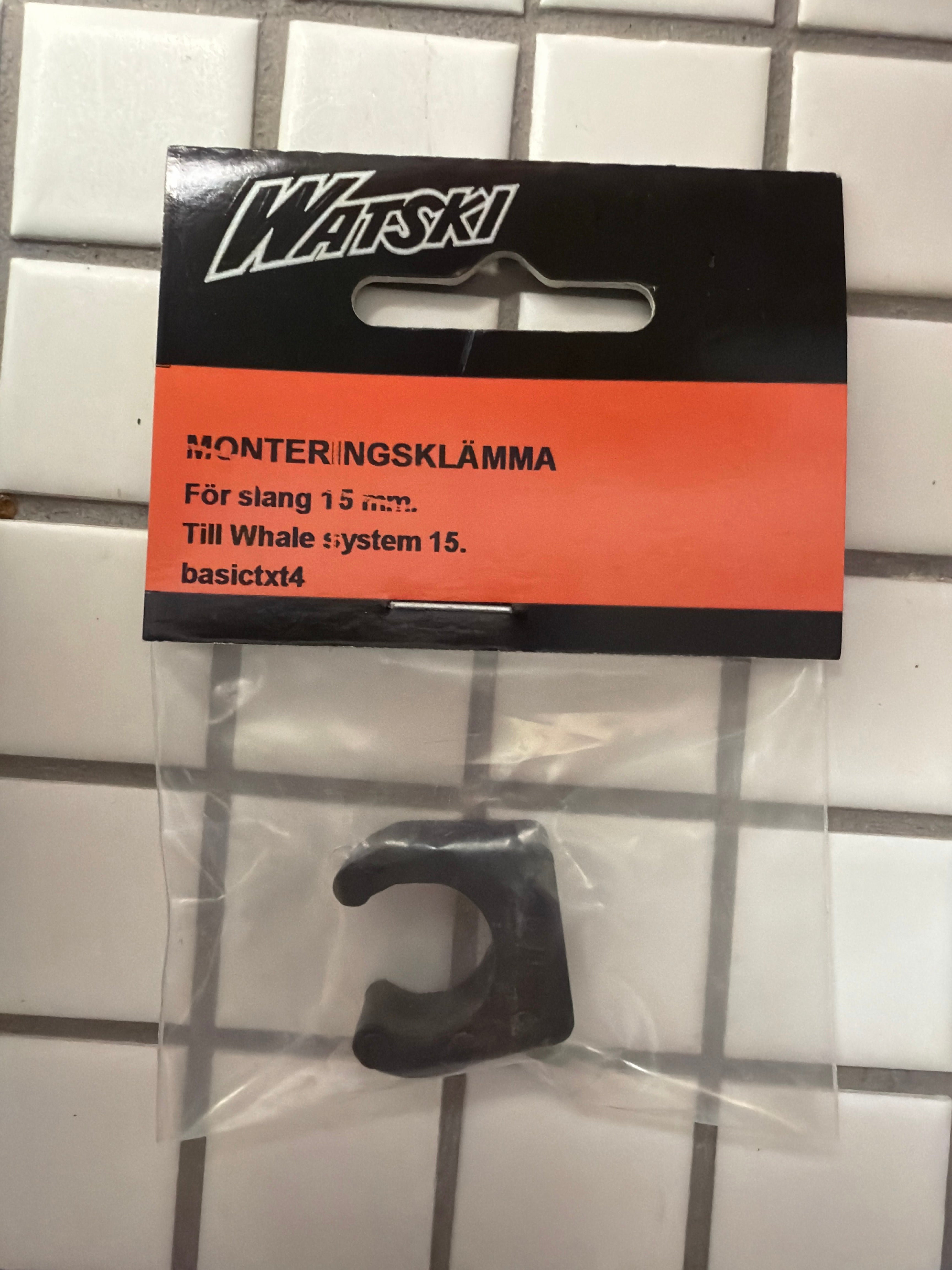 Watski Monteringsklemme til Slange 15 mm – Whale System 15