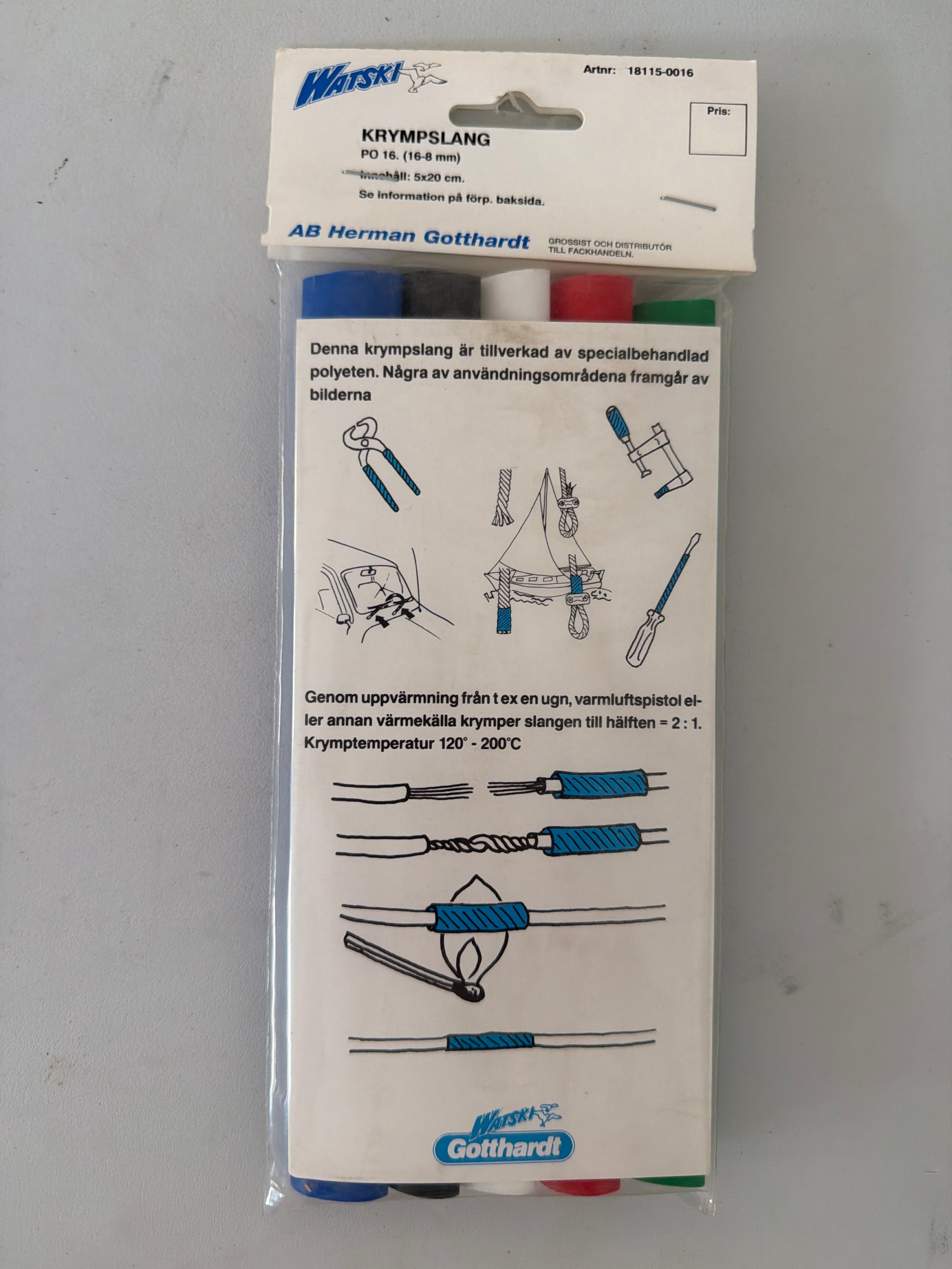 Watski Krympslange PO 16 (16–8 mm) – Farvesæt
