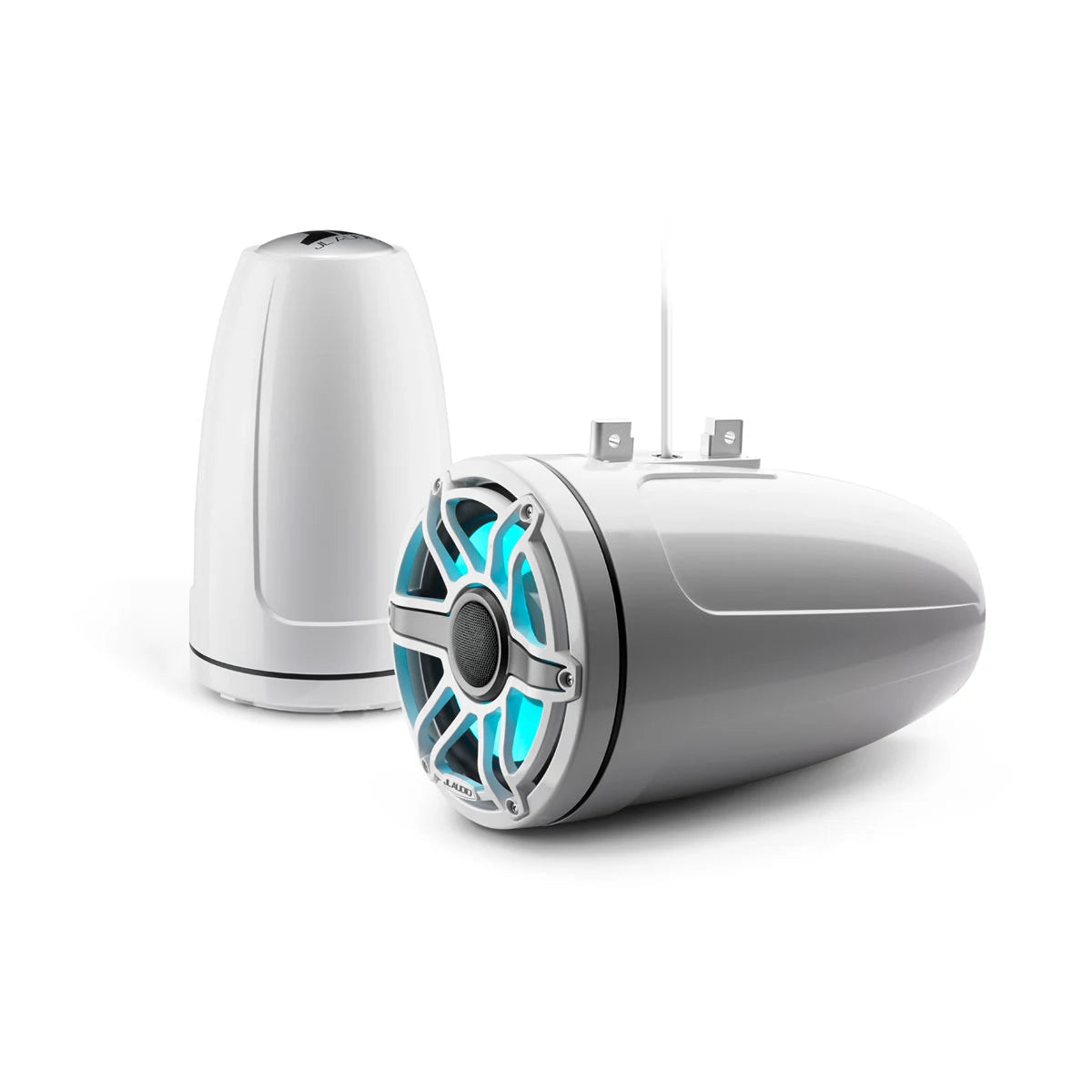 JL Audio® M6 indkapslet tower-højttalere 8,8" med LED og hvidt sportsgitter