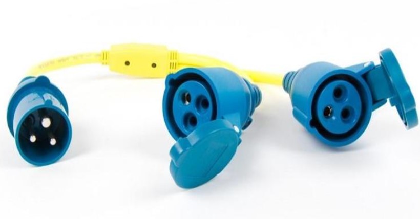 Victron splitterkabel 16A/250V CEE han til 2x CEE hun