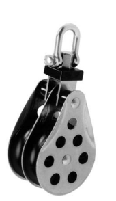 Aluminium blok - glideleje – Double with swivel – 45x12 mm – 500 kg