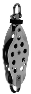 Aluminium blok - glideleje – Fiddle with swivel and becket – 57/32x12 mm – 500 kg
