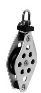 Aluminium blok - glideleje – Single with swivel and becket – 57x16 mm – 775 kg
