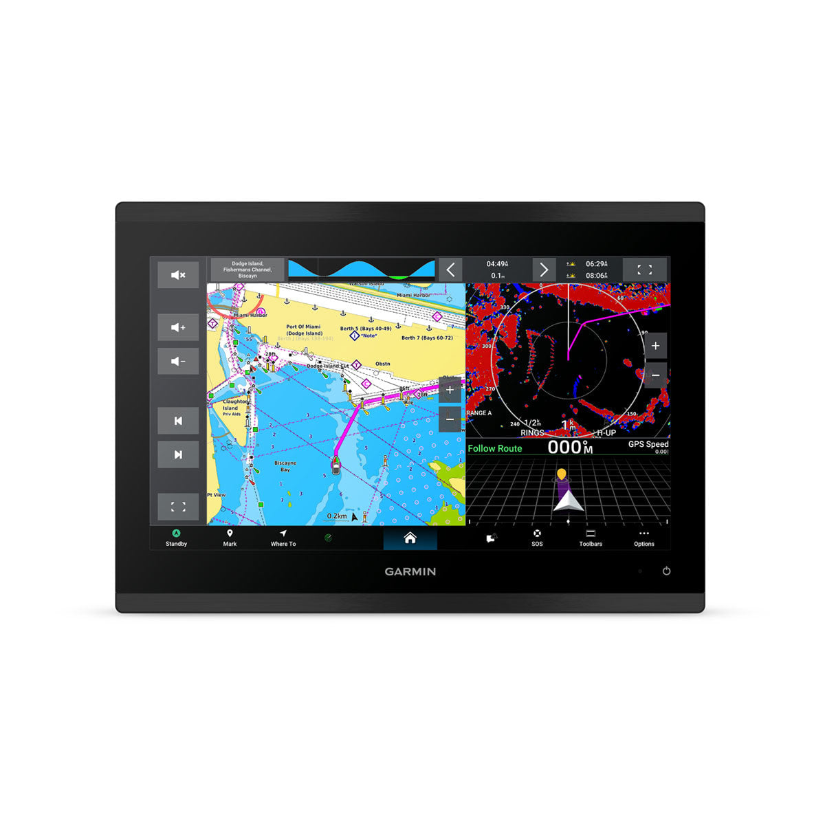 Garmin GPSMAP 9013 med globalt baggrundskort