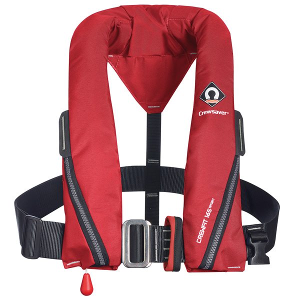 Crewsaver Crewfit aufblasbare Rettungsweste 165N Sport Rot mit weichem Loop-D-Ring