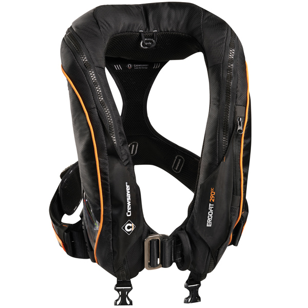 Crewsaver Ergofit 290N Ocean Schlagwerk, schwarz, D-Ring