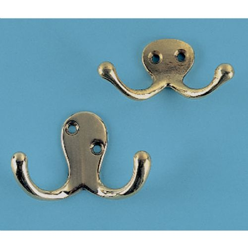 Doppelter Kleiderhaken aus Messing