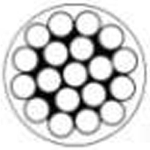 Wire stainless 1x19 pre-coated white Ø:0.9/1.5mm Breaking 72 kg