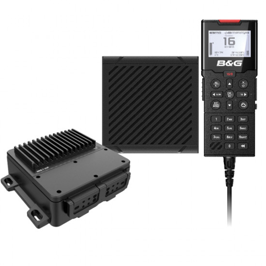 B&G V100-B UKW-Radio mit AIS-Empfänger/-Sender und GPS-500-Antenne.