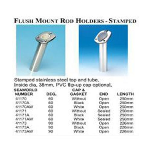 Stangholder rf flush mount 60° med låg   L:250 mm