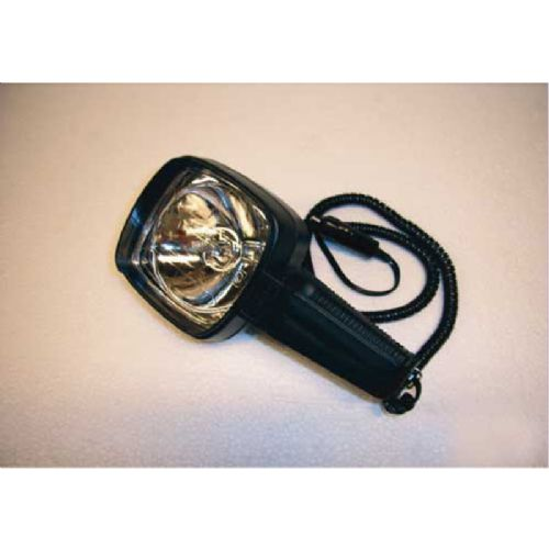 Suchscheinwerfer 12V Halogen schwarzer Kunststoff mit Kabel