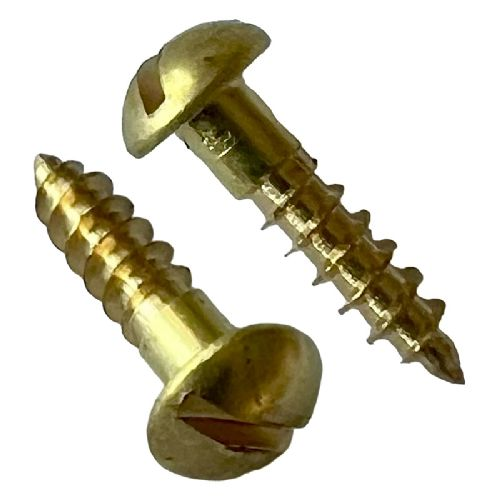 Holzschraube Messing Linsenkopf 3,0 x 20 DIN 96 Gerader Schlitz Beutel à 8 Stück