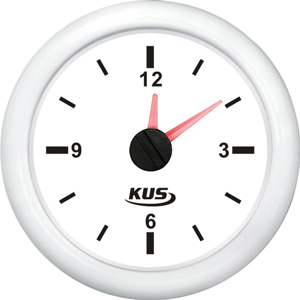 Kiss clock, white, 12/24v