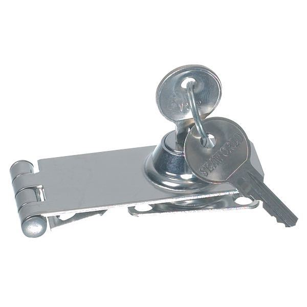Schließblech mit Schlüssel 74x30mm RF