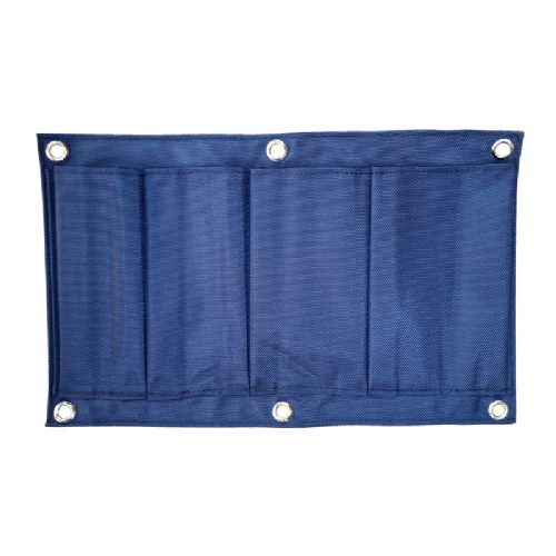 Bottle holder for railing w/4 compartments navy blue